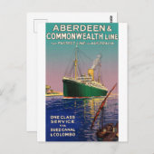ヴィンテージオーストラリア海ライナー用旅行はがき ポストカード (正面/裏面)