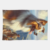 ヴィンテージオーストラリア絵画羊飼い キッチンタオル (横)