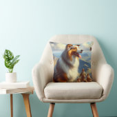 ヴィンテージオーストラリア絵画羊飼い クッション (椅子)