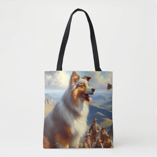 ヴィンテージオーストラリア絵画羊飼い トートバッグ (正面)
