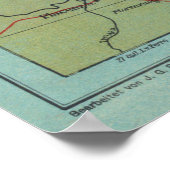 ヴィンテージオーストリアのアルプスの地図(1916) ポスター (角)