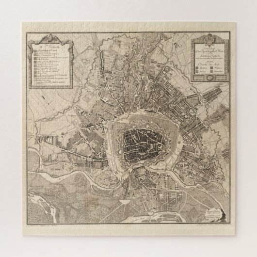 ヴィンテージオーストリアの地図(1783年) ジグソーパズル (縦)