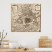 ヴィンテージオーストリアの地図（1783年） ポスター (キッチン)