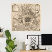 ヴィンテージオーストリアの地図（1783年） ポスター (ホームオフィス)