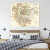 ヴィンテージオーストリアの地図（1833年） キャンバスプリント (インサイチュ (寝室))