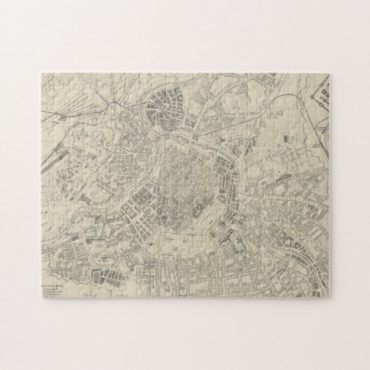 ヴィンテージオーストリアの地図(1877年) ジグソーパズル (横)