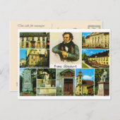 ヴィンテージオーストリアの場所はフランツ・シューベルトにつながりました ポストカード (正面/裏面)