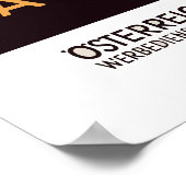 ヴィンテージオーストリアアルプス旅行 ポスター (角)