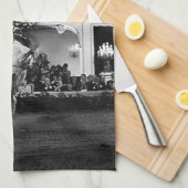 ヴィンテージオーストリアウィーンクールベスペインのット キッチンタオル (四つ折り)