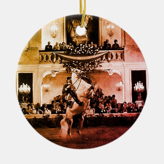 ヴィンテージオーストリアウィーンクールベスペインのット セラミックオーナメント (正面)