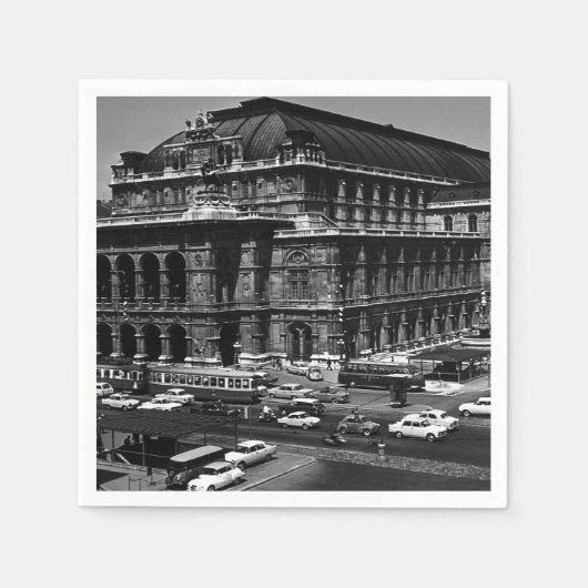 ヴィンテージオーストリアウィーンスタートソーパーオペラ1970 スタンダードカクテルナプキン (正面)