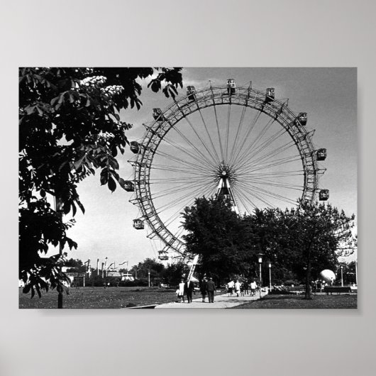 ヴィンテージオーストリアウィーンプラーター大輪 ポスター (正面)