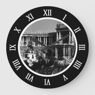 ヴィンテージオーストリアウィーンホフブルクパレスUSB充電 ラージ壁時計