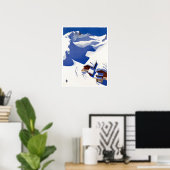 ヴィンテージオーストリアスキー旅行 ポスター (ホームオフィス)