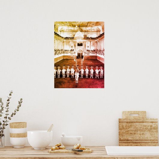 ヴィンテージオーストリアスペインのウィーン乗馬学校 ポスター (キッチン)