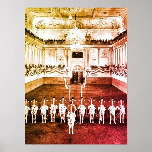 ヴィンテージオーストリアスペインのウィーン乗馬学校 ポスター (正面)