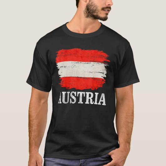 ヴィンテージオーストリア国旗 Tシャツ (正面)