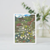 ヴィンテージオーストリア山岳旅行ポスター ポストカード (スタンド正面)