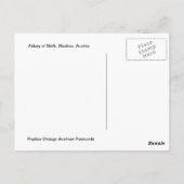 ヴィンテージオーストリア・メルク修道院，ワチャウ， ポストカード (裏面)