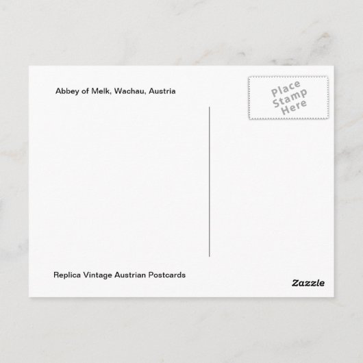 ヴィンテージオーストリア・メルク修道院,ワチャウ, ポストカード (裏面)