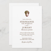 ヴィンテージオータムアコーン結婚式招待状 招待状 (正面/裏面)