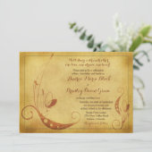 ヴィンテージオータムカントリーフローラ結婚式招待状 招待状 (スタンド正面)