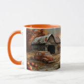 ヴィンテージオータムカントリーロードアンドバーン マグカップ (左)