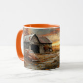 ヴィンテージオータムカントリーロードアンドバーン マグカップ (正面左)