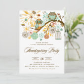 ヴィンテージオータムズサンクスギビングディナー招待状 招待状 (スタンド正面)