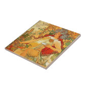 ヴィンテージオータムバイアルフォンスミュシャ タイル (側面)