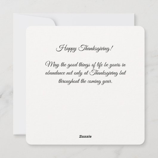 ヴィンテージオータムビレッジサンクスギビング シーズンカード (裏面)