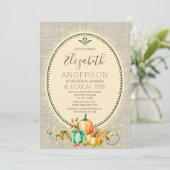 ヴィンテージオータムブーケライト秋ブライダルシャワー 招待状 (スタンド正面)