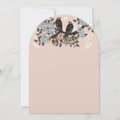 ヴィンテージオーチャード開花ラブバード結婚ズ 招待状 (裏面)