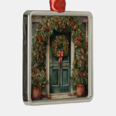 ヴィンテージオーテ飾ルクリスマスドア メタルオーナメント (右)