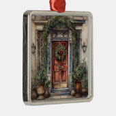 ヴィンテージオーテ飾ルクリスマスドア メタルオーナメント (右)