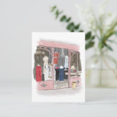 ヴィンテージオートクチュールのパリフリーマーケット – はがき (スタンド正面)