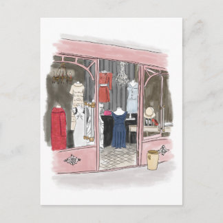 ヴィンテージオートクチュールのパリフリーマーケット – はがき