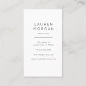 ヴィンテージオートクチュールブラックアンド金ゴールドデザインスタジオ 名刺 (裏面)