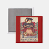 ヴィンテージオートジャックランタンハロウィーン マグネット (正面/裏面)