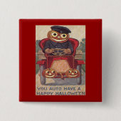 ヴィンテージオートジャックランタンハロウィーン 缶バッジ (正面)