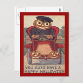 ヴィンテージオートハロウィーン ポストカード (正面/裏面)