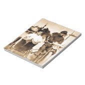 ヴィンテージオートバイとサイドカー旧学校カッコいい ノートパッド (回転)