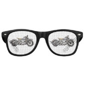 ヴィンテージオートバイの楽しみクールパーティー レトロサングラス (正面)