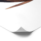 ヴィンテージオートバイウォーターカラーアート ポスター (角)