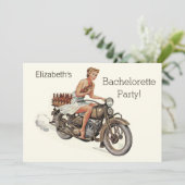 ヴィンテージオートバイガールとビールバチェロレッテ 招待状 (スタンド正面)