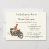 ヴィンテージオートバイガールとビールバチェロレッテ 招待状 (裏面)