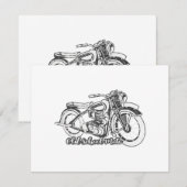 ヴィンテージオートバイシャツ サンキューカード (正面/裏面)