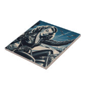 ヴィンテージオートバイピンアップ タイル (側面)