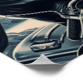 ヴィンテージオートバイピンアップ ポスター (角)