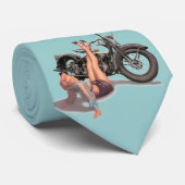 ヴィンテージオートバイピンアップ#1 ネクタイ (ロール)